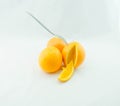 Orange fruit sliced isolated